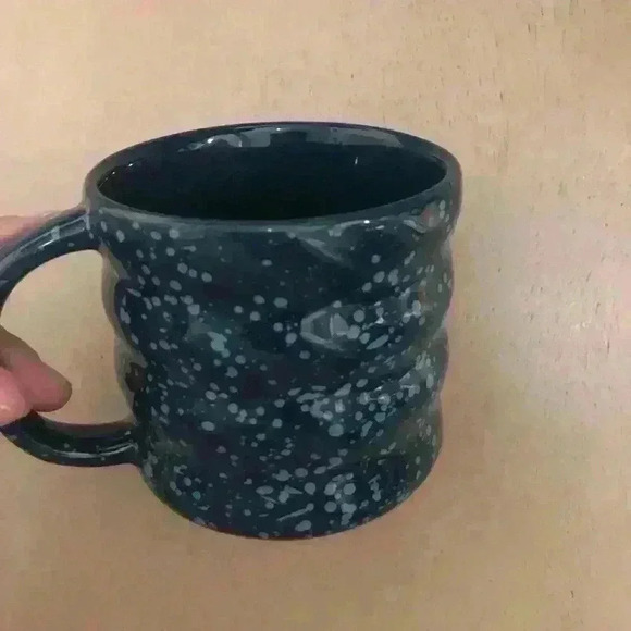 Starbucks 2023 Blue Subzero Splatter Ceramic Ribbed Coffee Mug with Handle 12oz - Picture 4 of 6